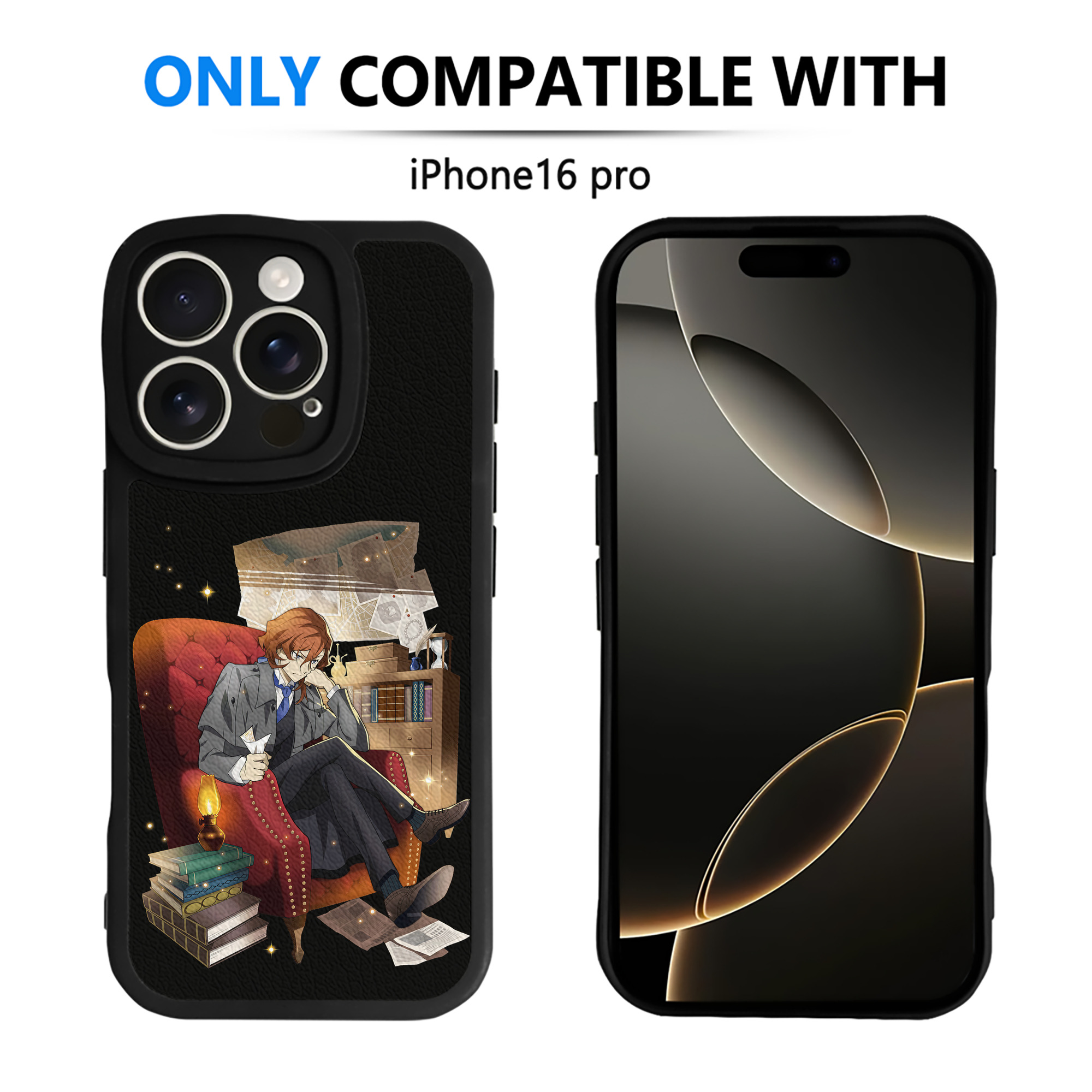 （画像用） 文豪ストレイドッグス Bungo Stray Dogs 【iPhone 16シリーズ対応】シリコンスマホケース（レザー調） 材質：シリコン